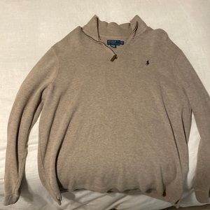 Ralph Lauren XL Dark Tan Quarter Zip